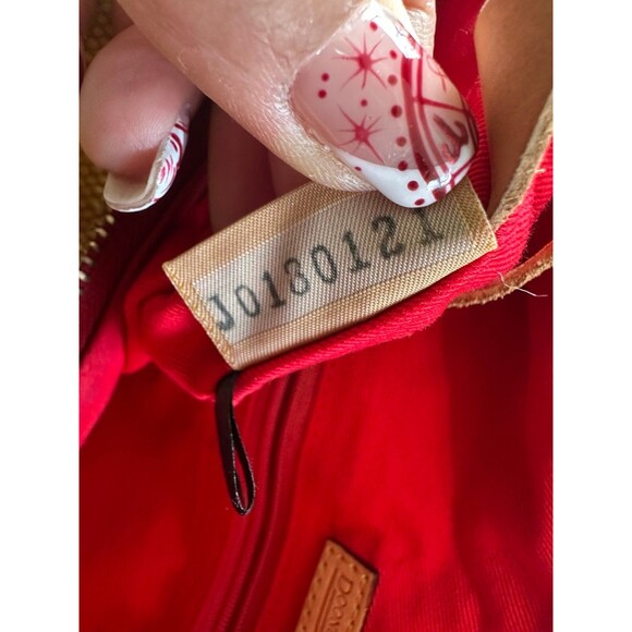 Dooney & Bourke J0130121 Wayfarer Yellow Leather Accent Zip Tote Shoulder Bag - Picture 9 of 10